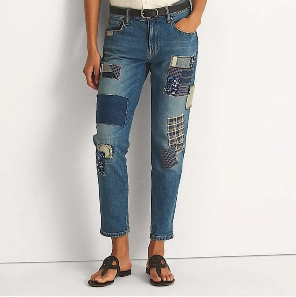 RALPH LAUREN PATCHWORK JEANS - Picture 2 of 10